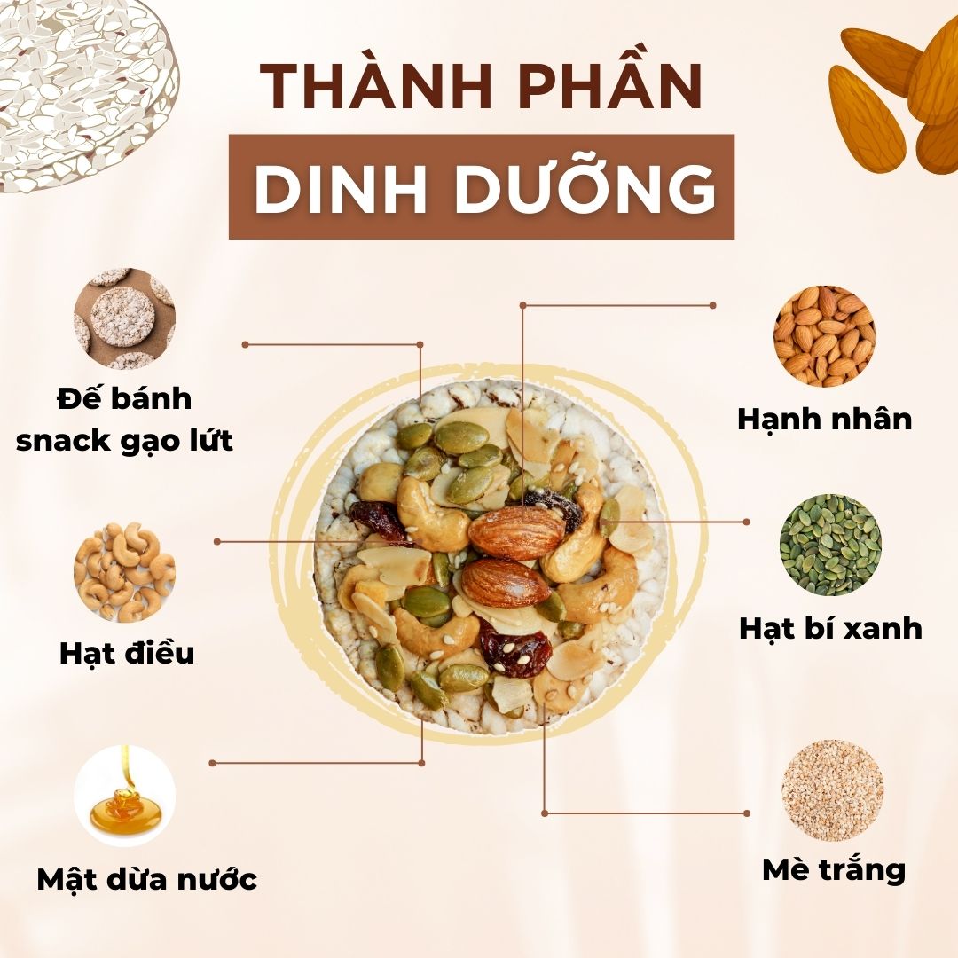 Snack gạo lứt phủ granola siêu hạt GUfoods (Hũ 200g)