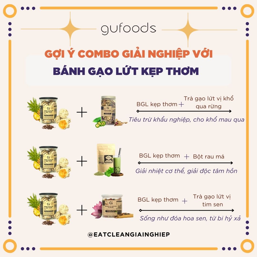 Bánh gạo lứt kẹp thơm