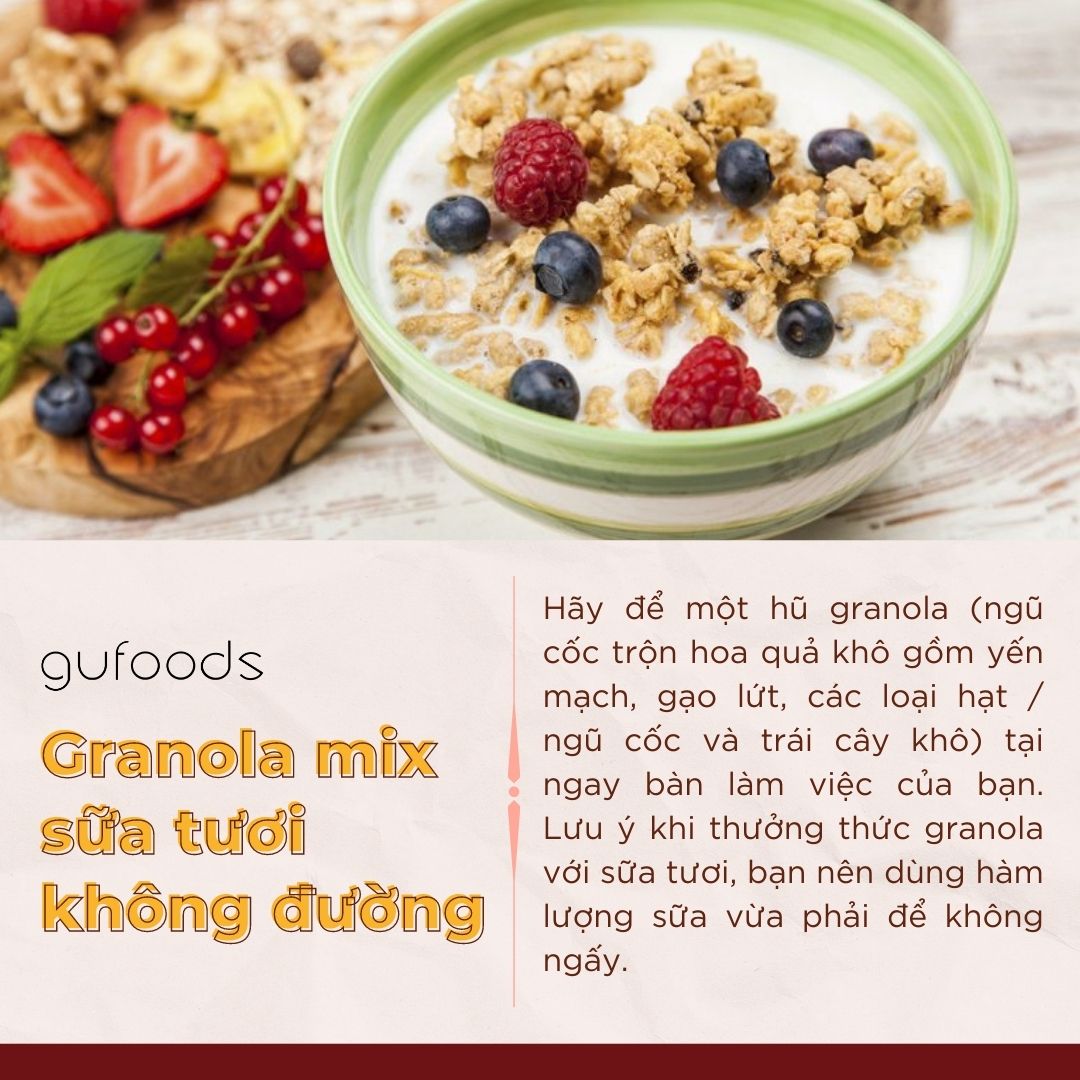 Granola mix sữa tười không đường