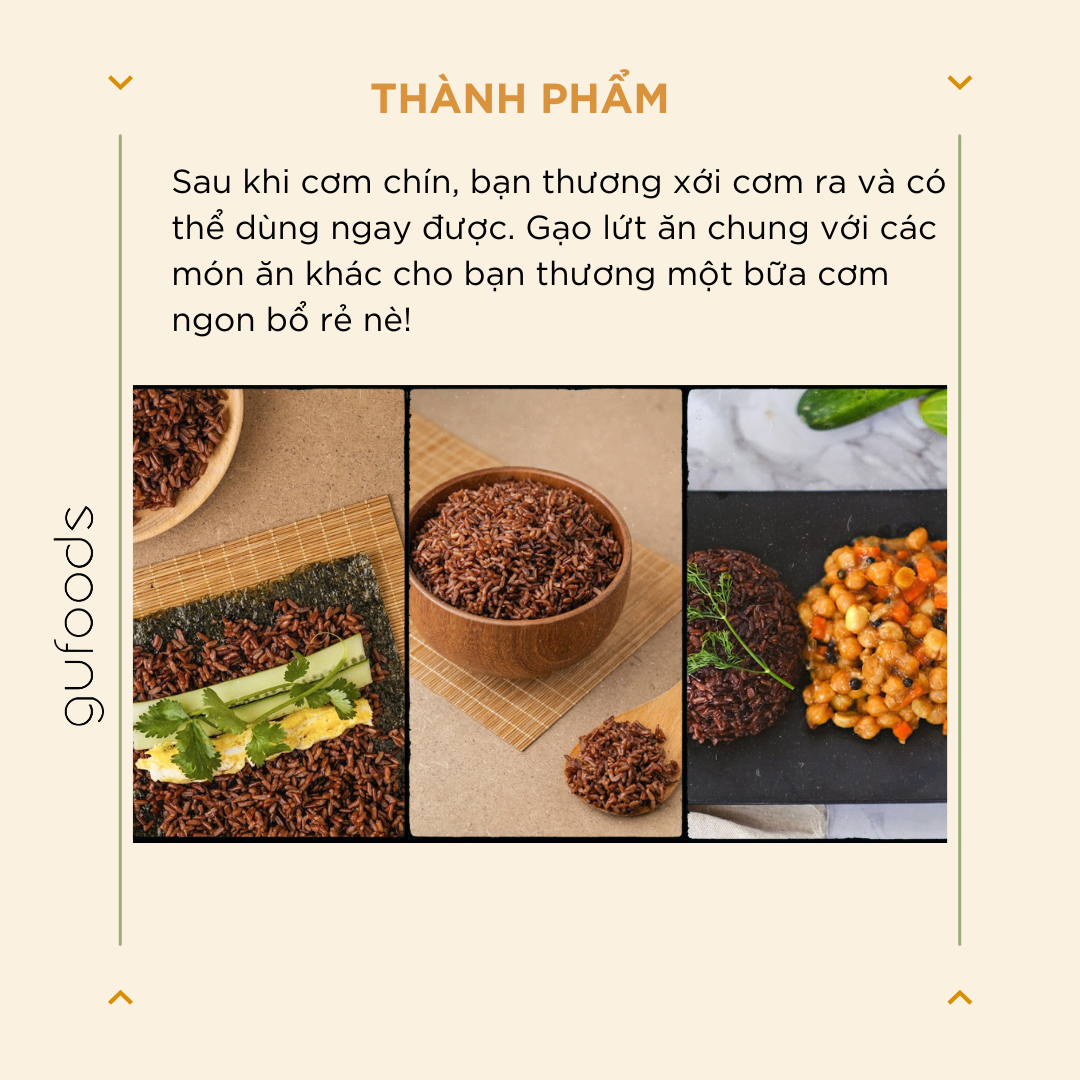 Cơm gạo lứt thơm ngon đúng chuẩn