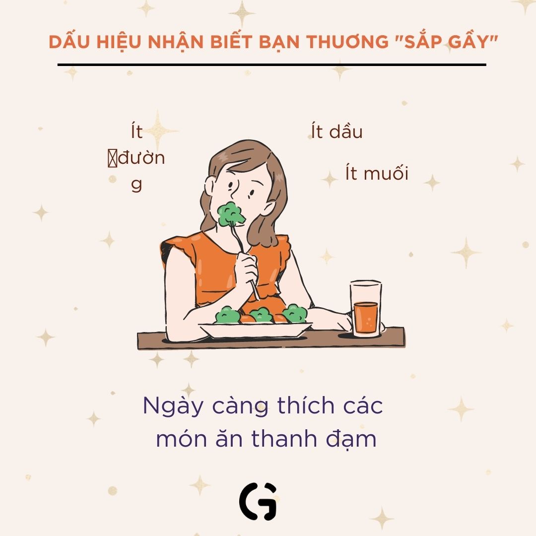 Dấu hiệu chứng tỏ bạn thương " sắp gầy" rồi đó!!!
