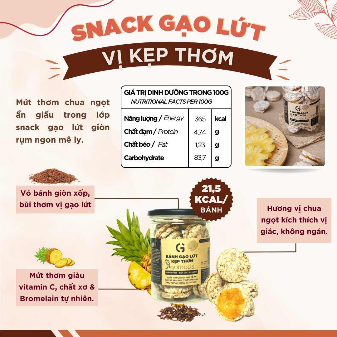 Snack GL nướng mật dừa Gufoods