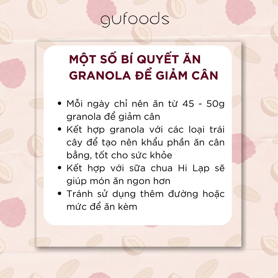 Granola có thực sự giảm cân hiệu quả?