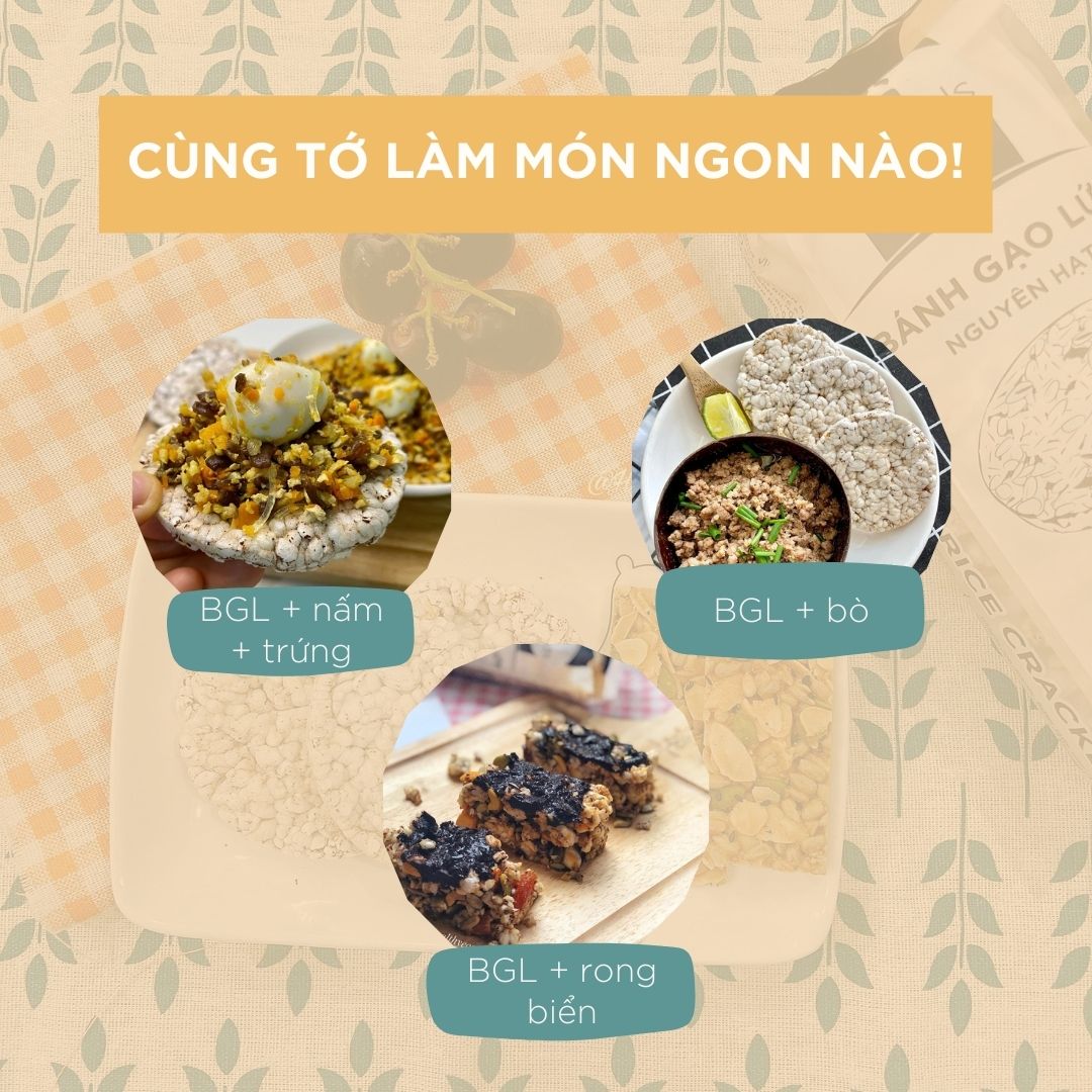 Bánh gạo lứt vị đường ăn kiêng