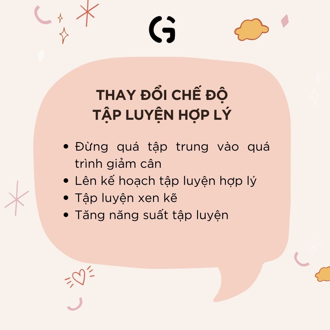 Thay đổi chế độ tập luyện hợp lý