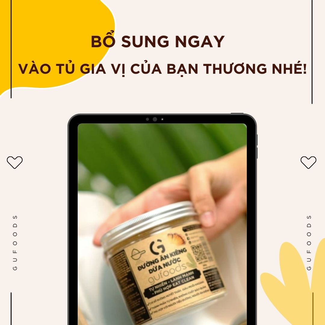 Nhà GU có đầy đủ các loại đường ăn kiêng