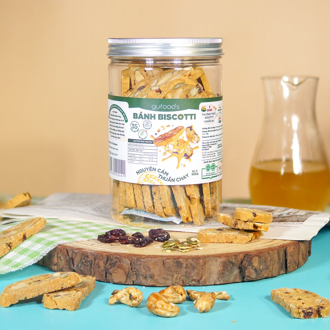 Bánh biscotti thuần chay GUfoods
