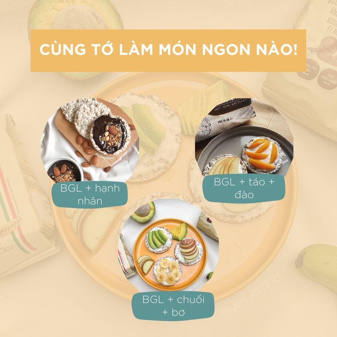 Bánh gạo lứt vị đường ăn kiêng