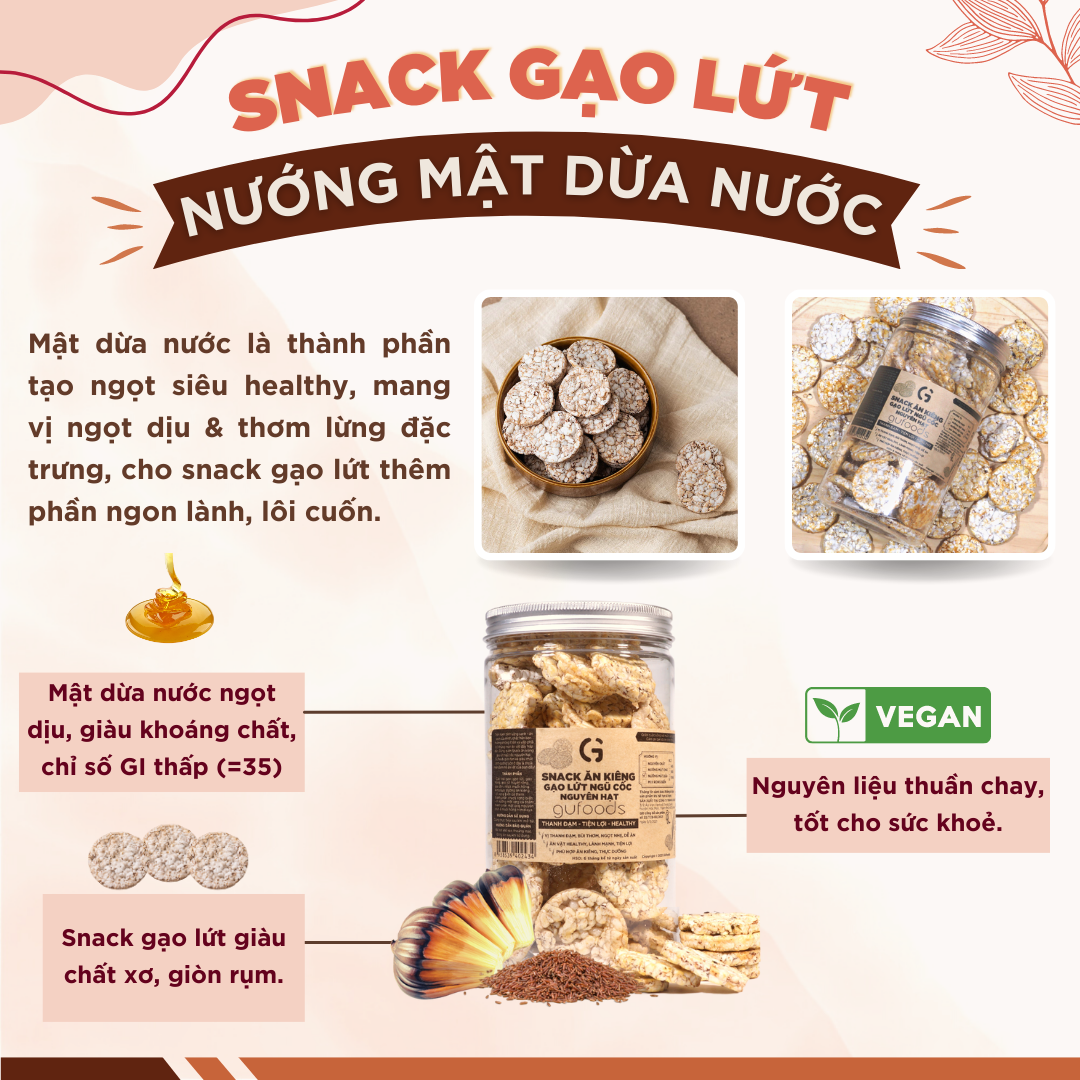 Snack GL nướng mật dừa Gufoods