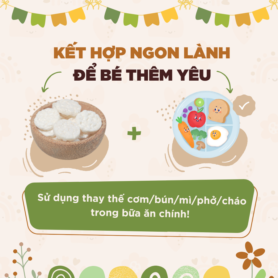 Snack gạo hữu cơ ăn dặm cho bé