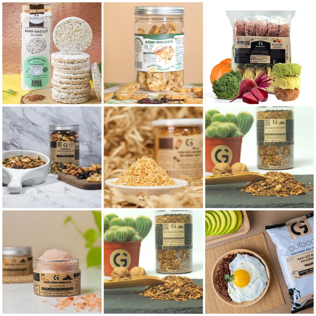 Sản phẩm GUfoods phù hợp với các lối ăn eat clean, ăn thô, keto