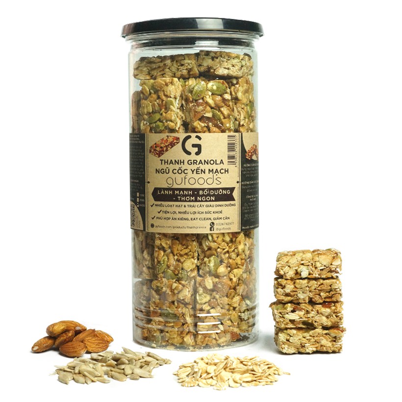 Thanh granola gạo lứt yến mạch