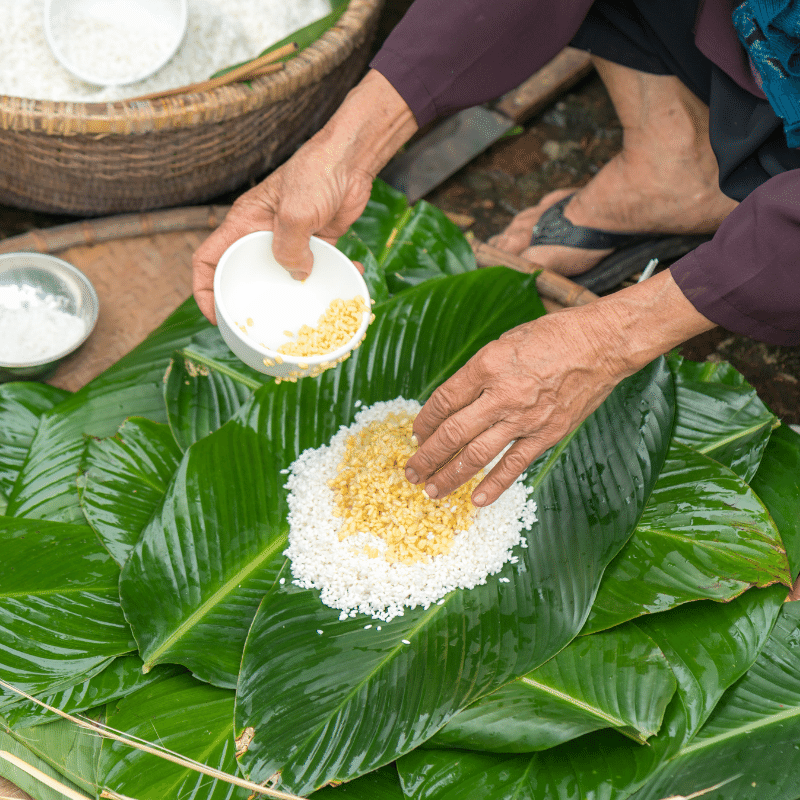 Bánh chưng đậu xanh ngày Tết