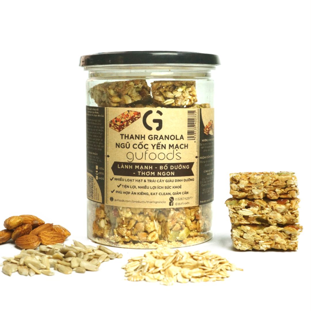Bánh ăn kiêng ngày Tết - Thanh granola ngũ cốc yến mạch