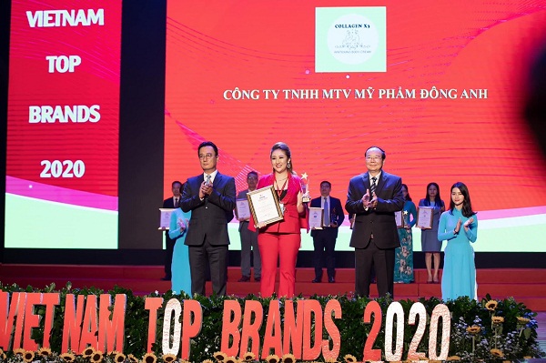 Collagen X3 của mỹ phẩm Đông Anh đạt giải Thương hiệu Hàng đầu Việt Nam