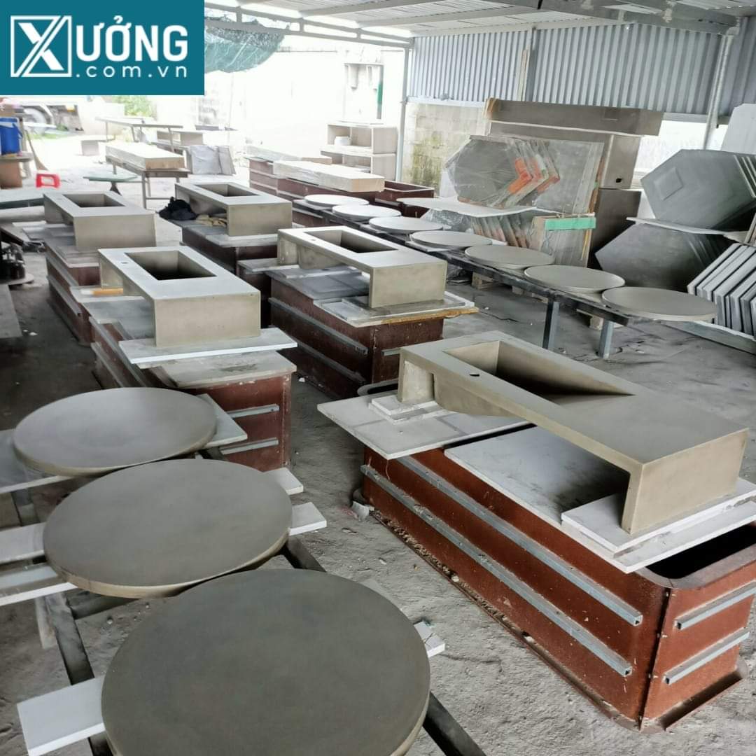 Nội thất xi-măng, bê-tông nhẹ...