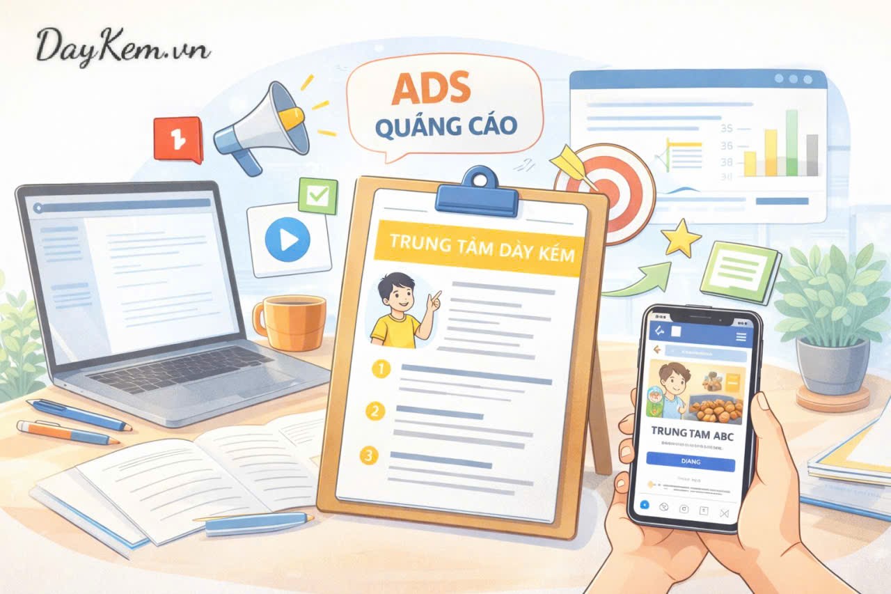 Quảng cáo trung tâm dạy kèm
