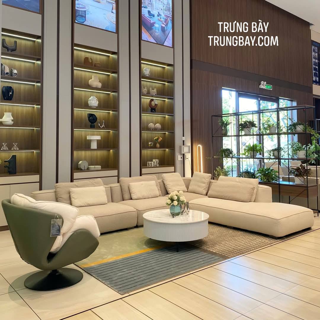 sofa màu trắng kem cao cấp tại nội thất thùy dung casamia bmt