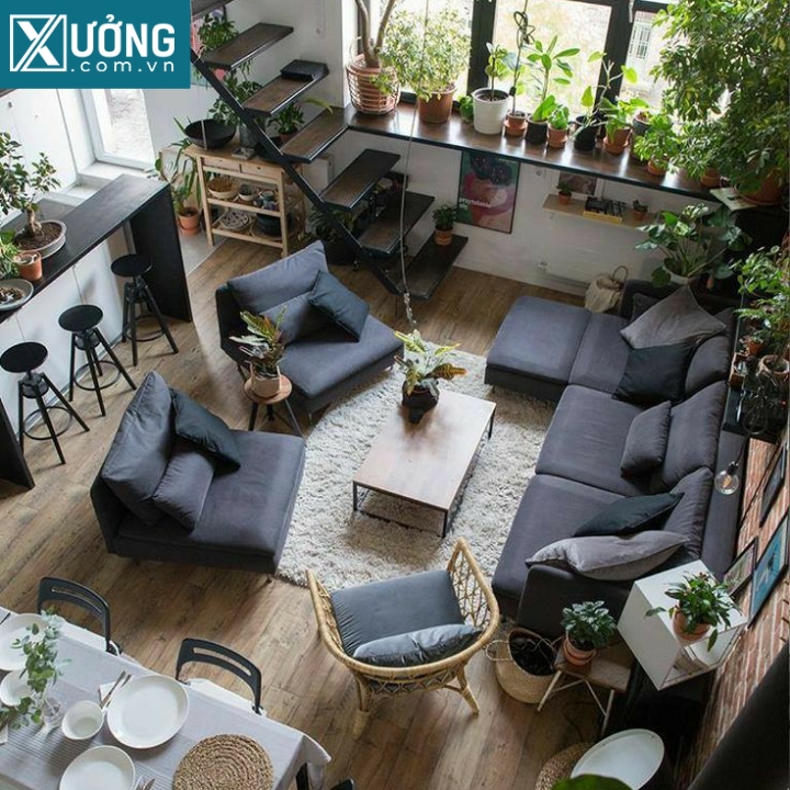 Bộ sofa L văn phòng - sofa phòng khách