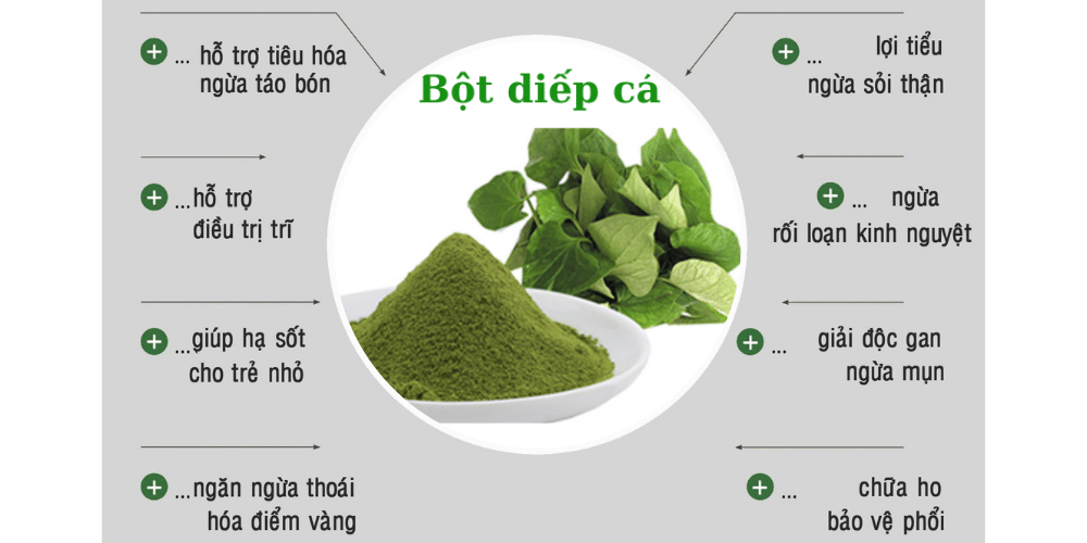 Công dụng của bột diếp cá