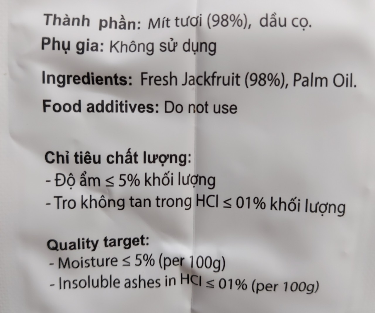 thành phần mít sấy huynh đệ tề hùng