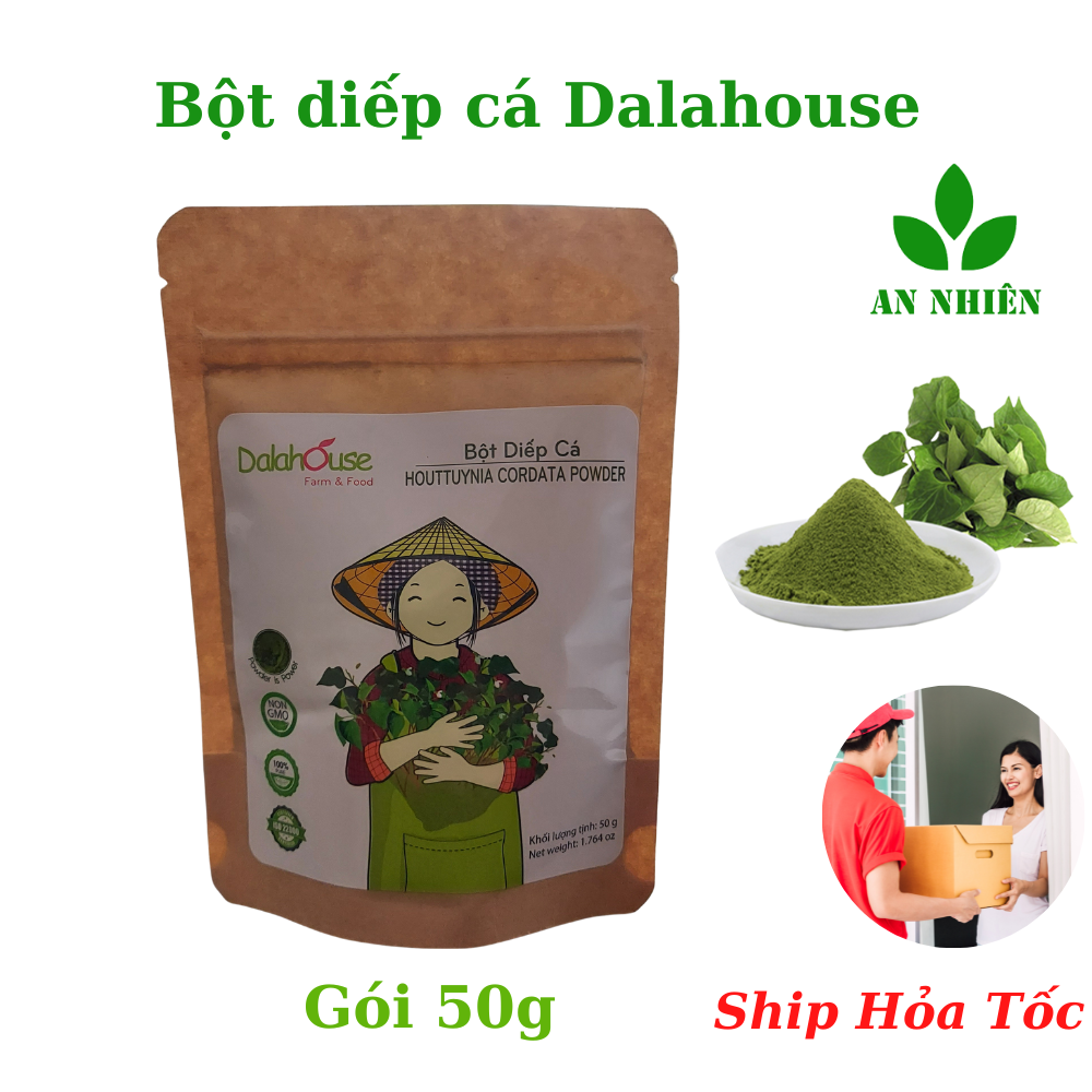 Bột diếp cá nguyên chất sấy lạnh Dalahouse gói 50gr