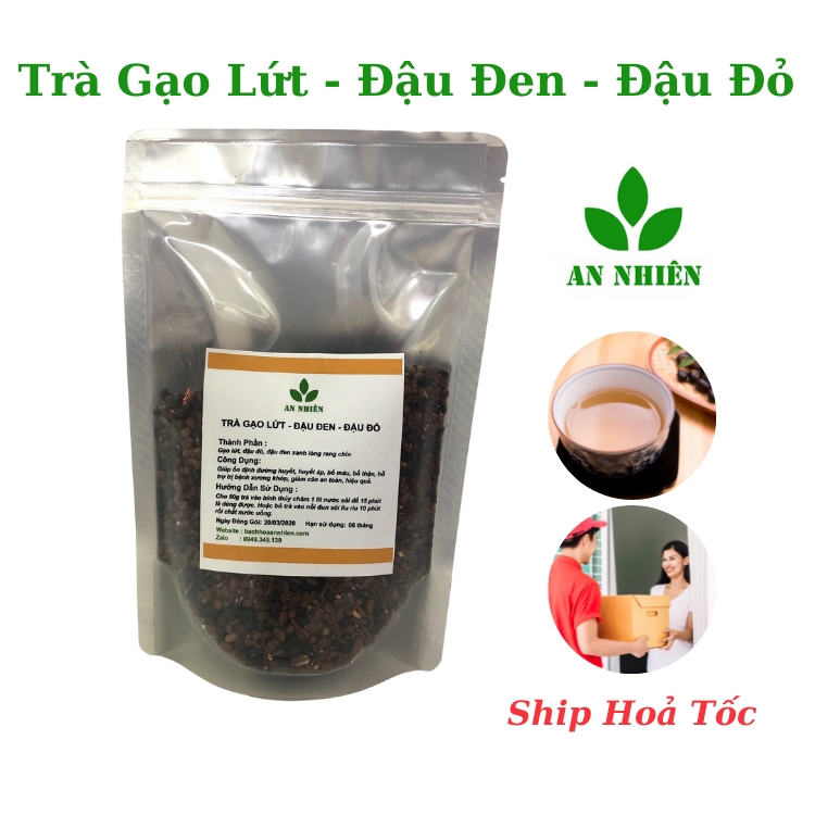 Gạo lứt rang với đậu đen