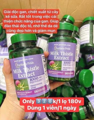 Viên Uống Thải Độc Gan Puritan's Pride Milk Thistle 180v