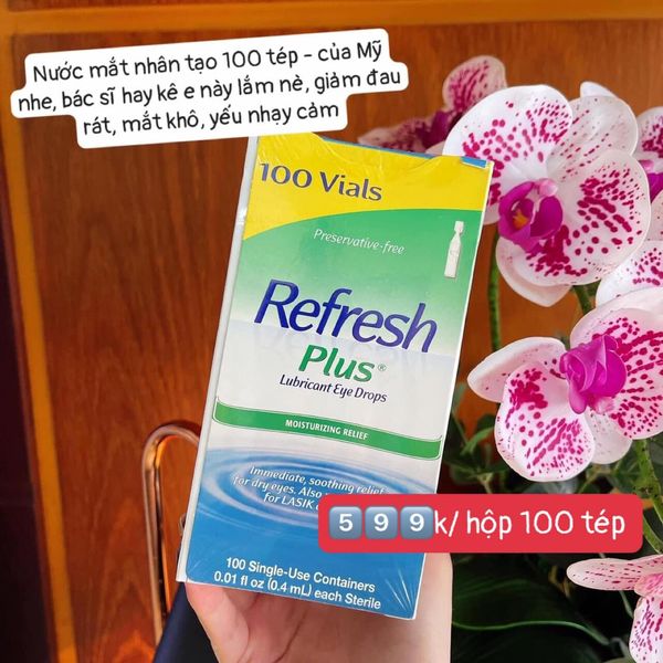 Cosco - nước nhỏ mắt nhân tạo Refresh Plus hộp 100 vial