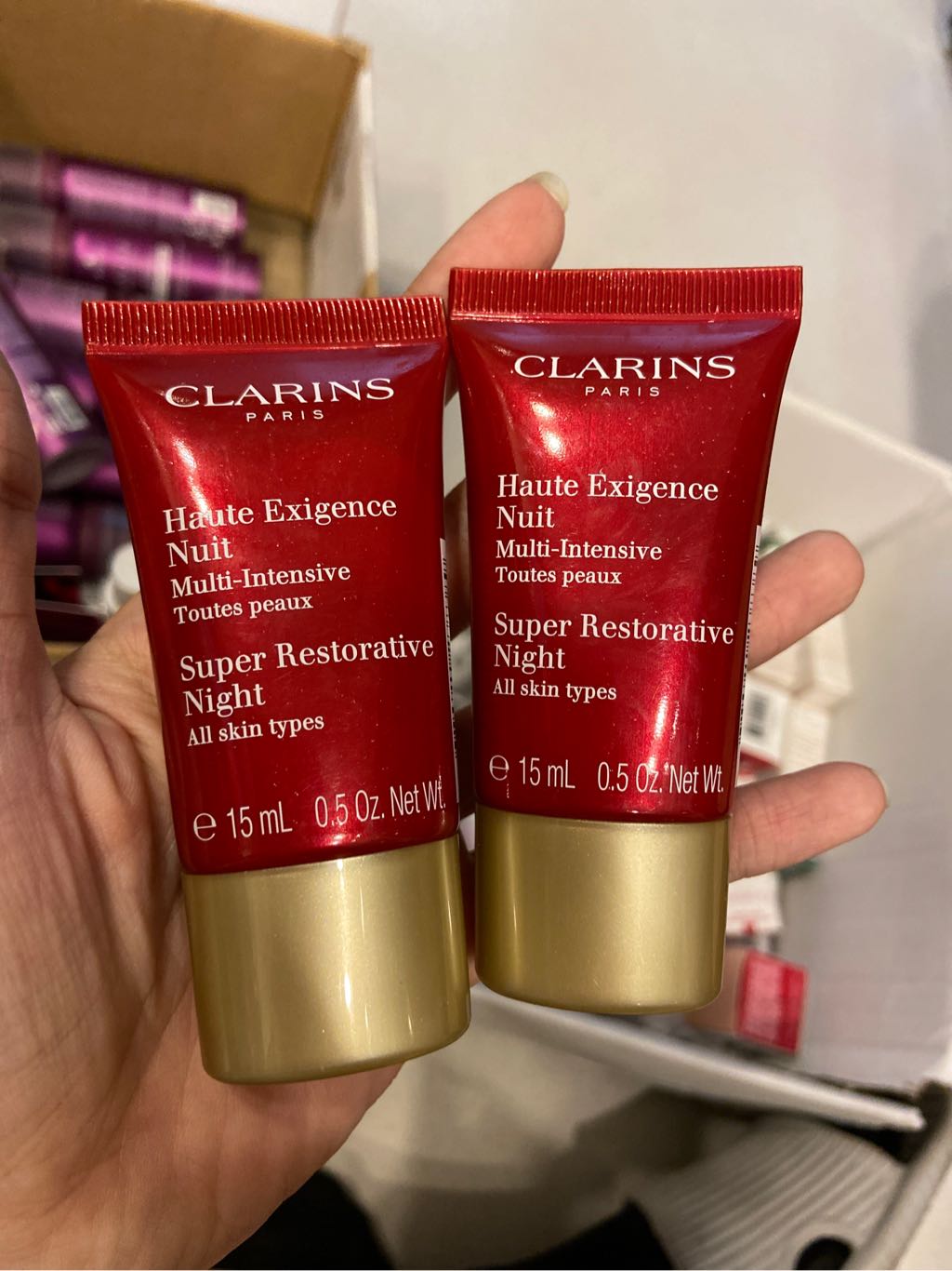 Kem dưỡng trẻ hoá da clarins haute exigence nuit 15ml