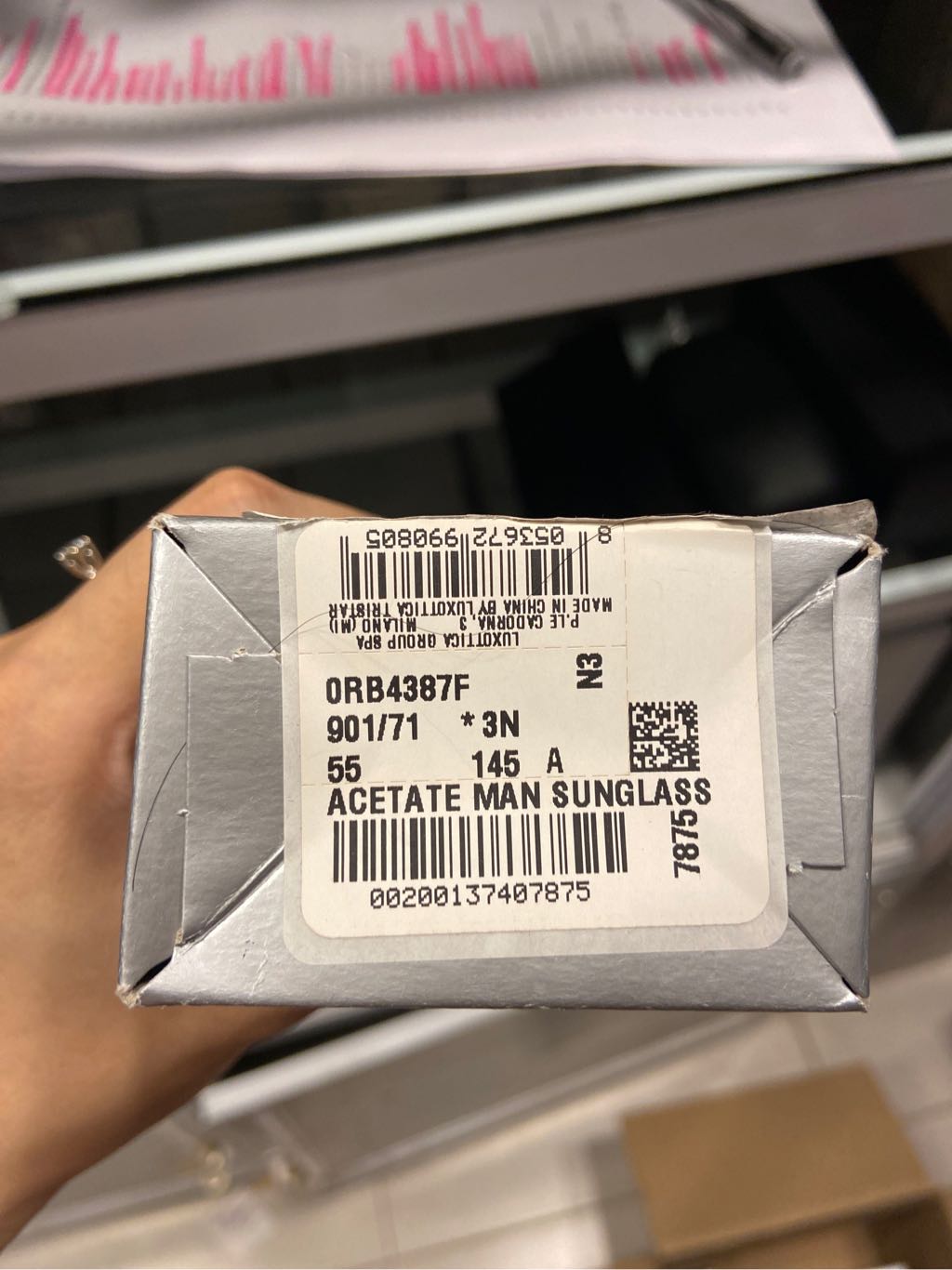 kính râm rayban RB4387F-901-7155