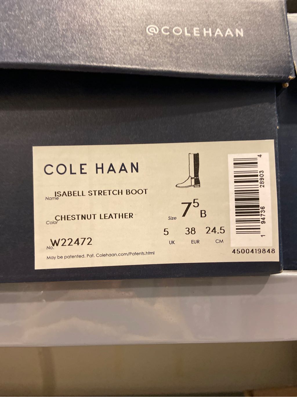 isabell boot màu đen sz 7.5