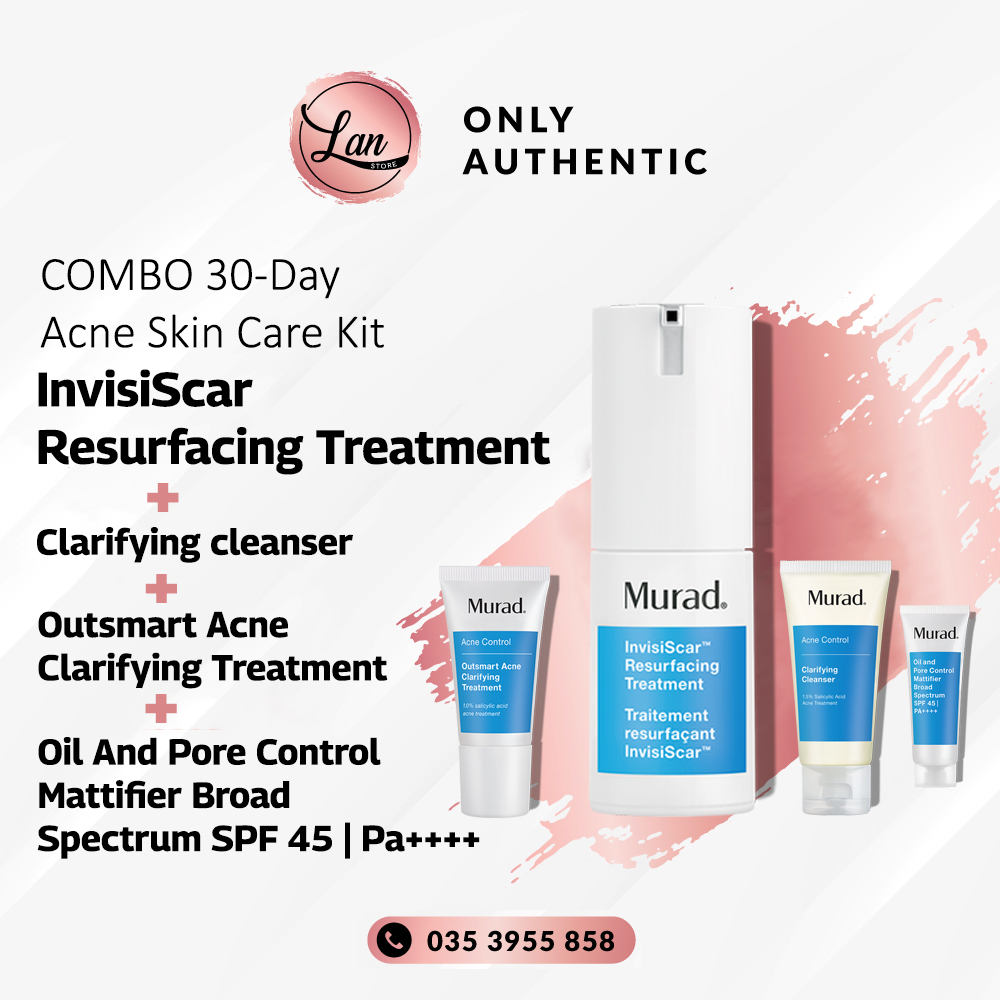 Bộ Sản Phẩm Trị Mụn Toàn diện Murad 30-Day InvisiScar Acne Skin Care Kit