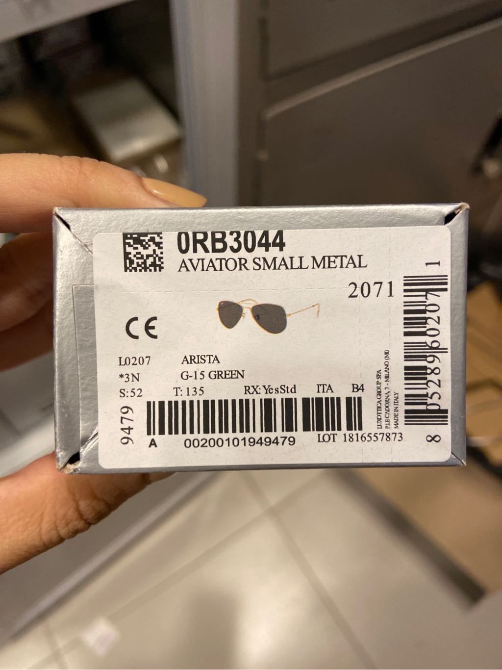 mẫu aviator cổ điển tròng mắt màu xanh lá gọng vàng gold 52-14-140