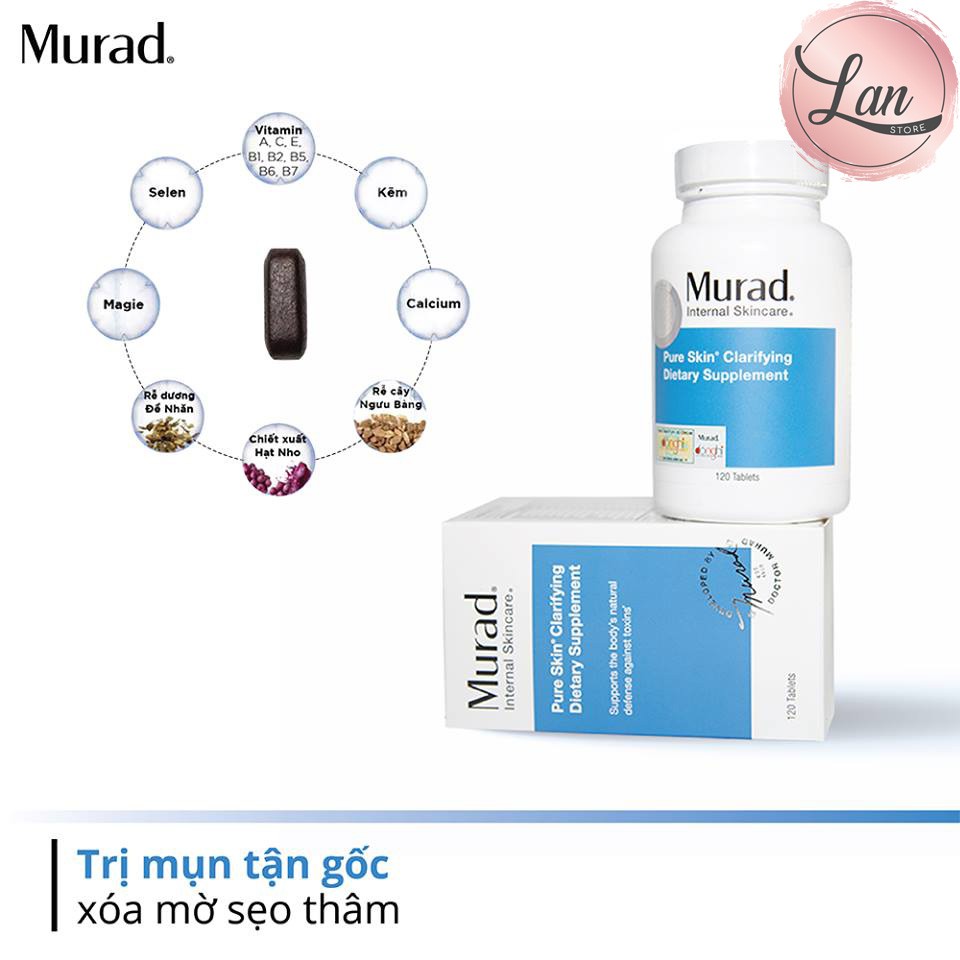 Viên uống giảm mụn Murad Pure Skin Clarifying Dietary Supplement