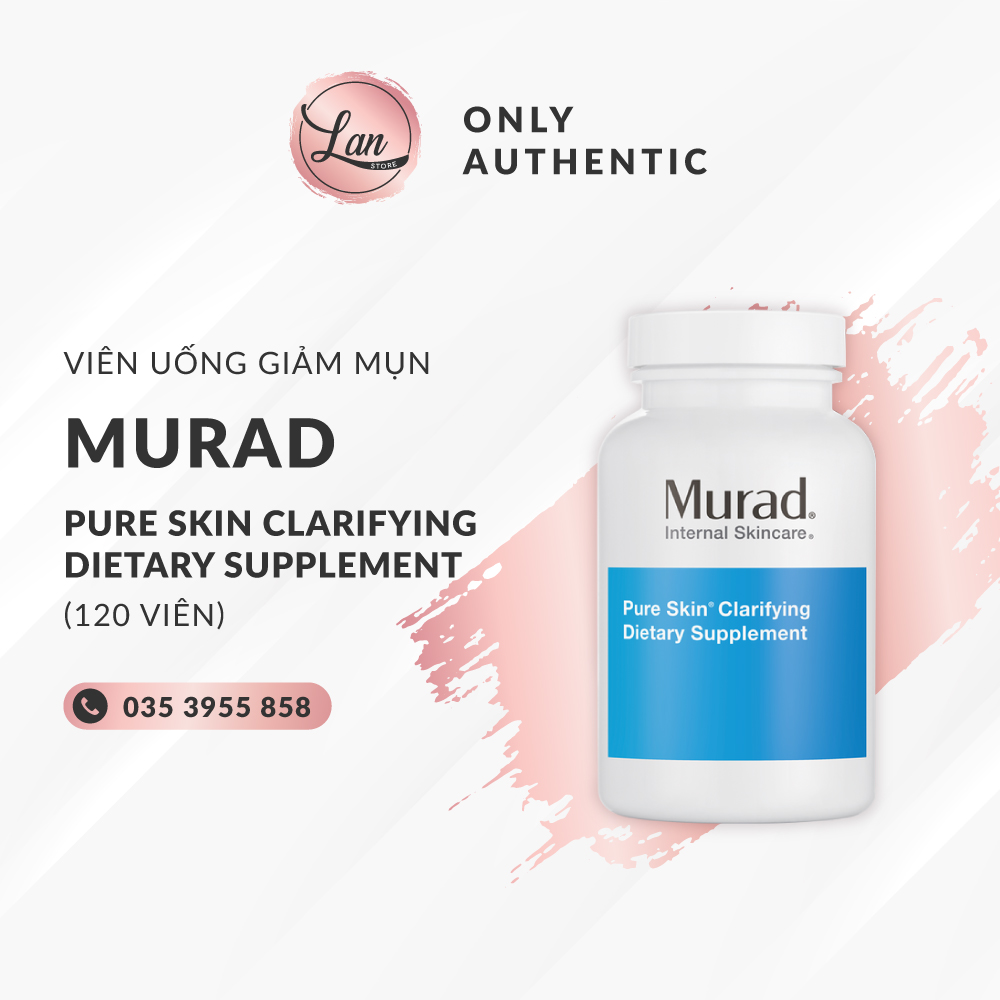 Combo sản phẩm Ngăn Mụn MURAD 2 lọ viên uống ngừa mụn và Gel rửa mặt BHA giảm mụn Murad