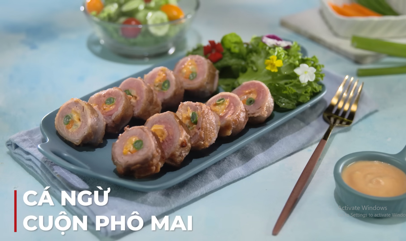 CÁ NGỪ CUỘN PHÔ MAI CÁ NGỪ CUỘN PHÔ MAI