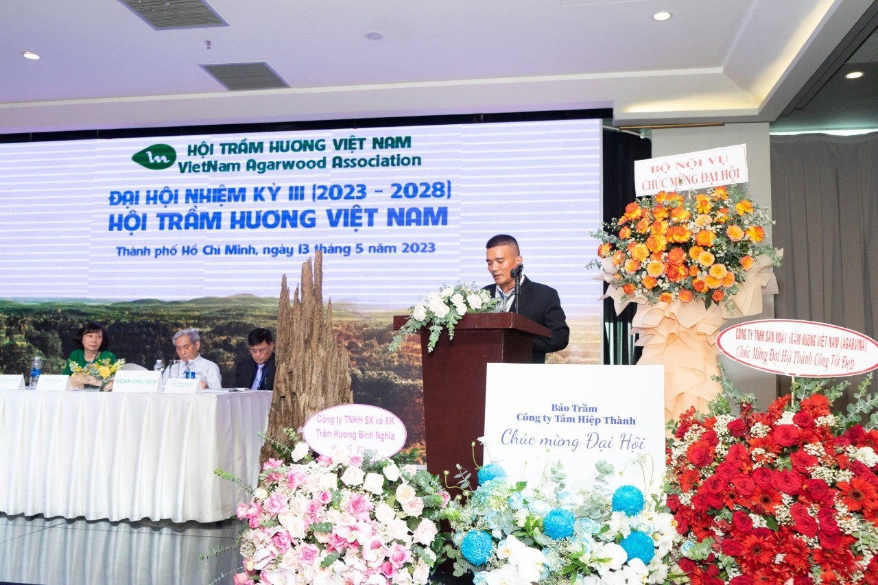 Hội Trầm hương Việt Nam tổ chức thành công đại hội nhiệm kỳ III (2023 – 2028), Giám Đốc Công ty Trầm hương Hùng Dung giữ chức Phó Chủ tịch Hiệp hội Trầm hương Việt Nam