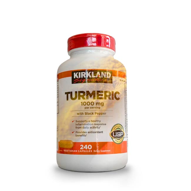 Hỗ trợ viêm khớp Kirkland Signature Turmeric 1000mg 240 Viên Honestmart