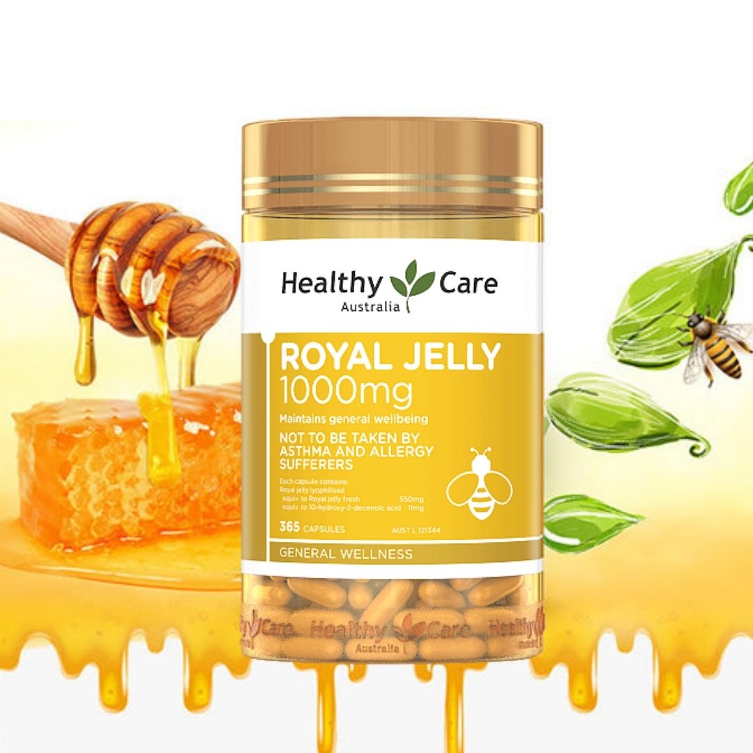 Sữa ong chúa Healthy Care Royal Jelly 1000mg 365 viên Honestmart