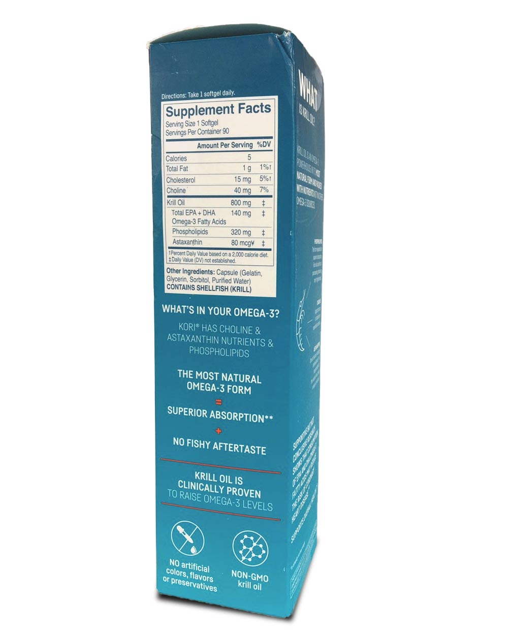 Dầu nhuyễn thể Kori Pure Antarctic Krill Oil Omega3 400mg Softgels 120