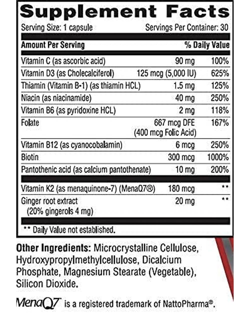 Bảo vệ tim và xương Weider Artery Health Vitamin K2 180mcg 60 viên
