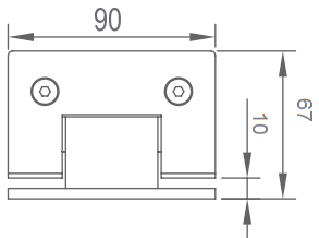 Bản lề Cabin 90Tường Kính VVP SW303