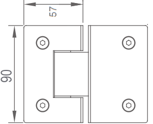 Bản lề Mở 180 độ - VVP SW 304
