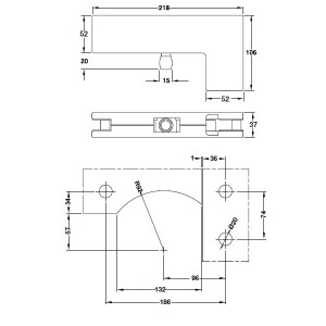 KẸP KÍNH CHỮ L HAFELE 981.00.663