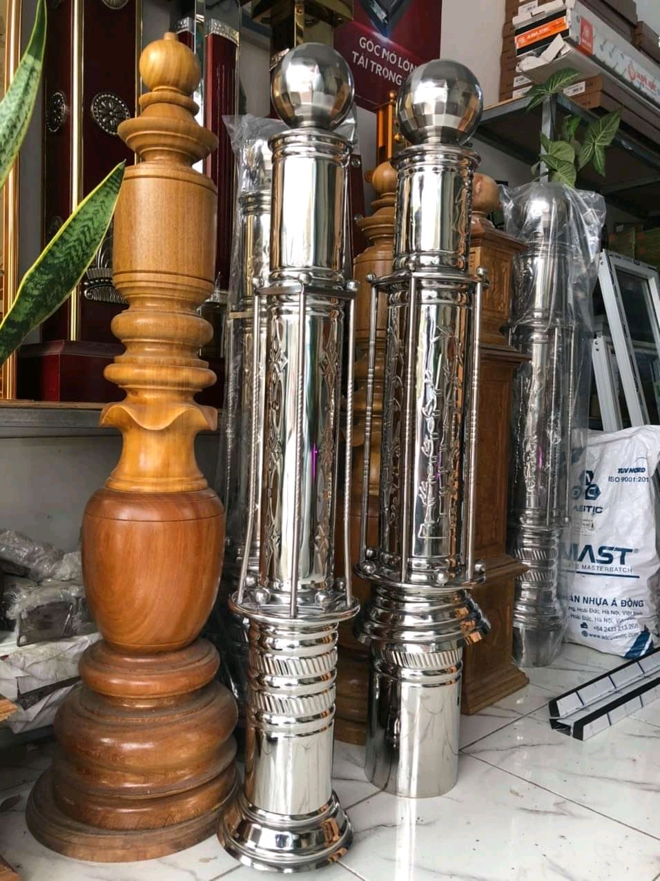 Trụ Cái inox Trụ Cầu Thang