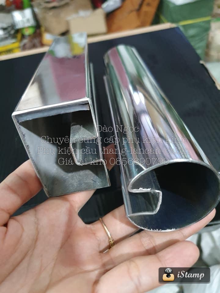 Tay Vịn Inox Có Rãnh Hộp 40, Hộp 50, Hộp 40x60