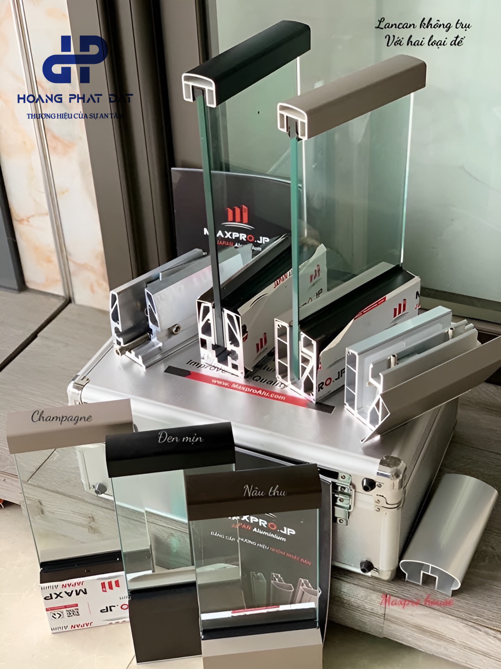 Ốp Chân Lan Can Maxpro Màu nâu caffe