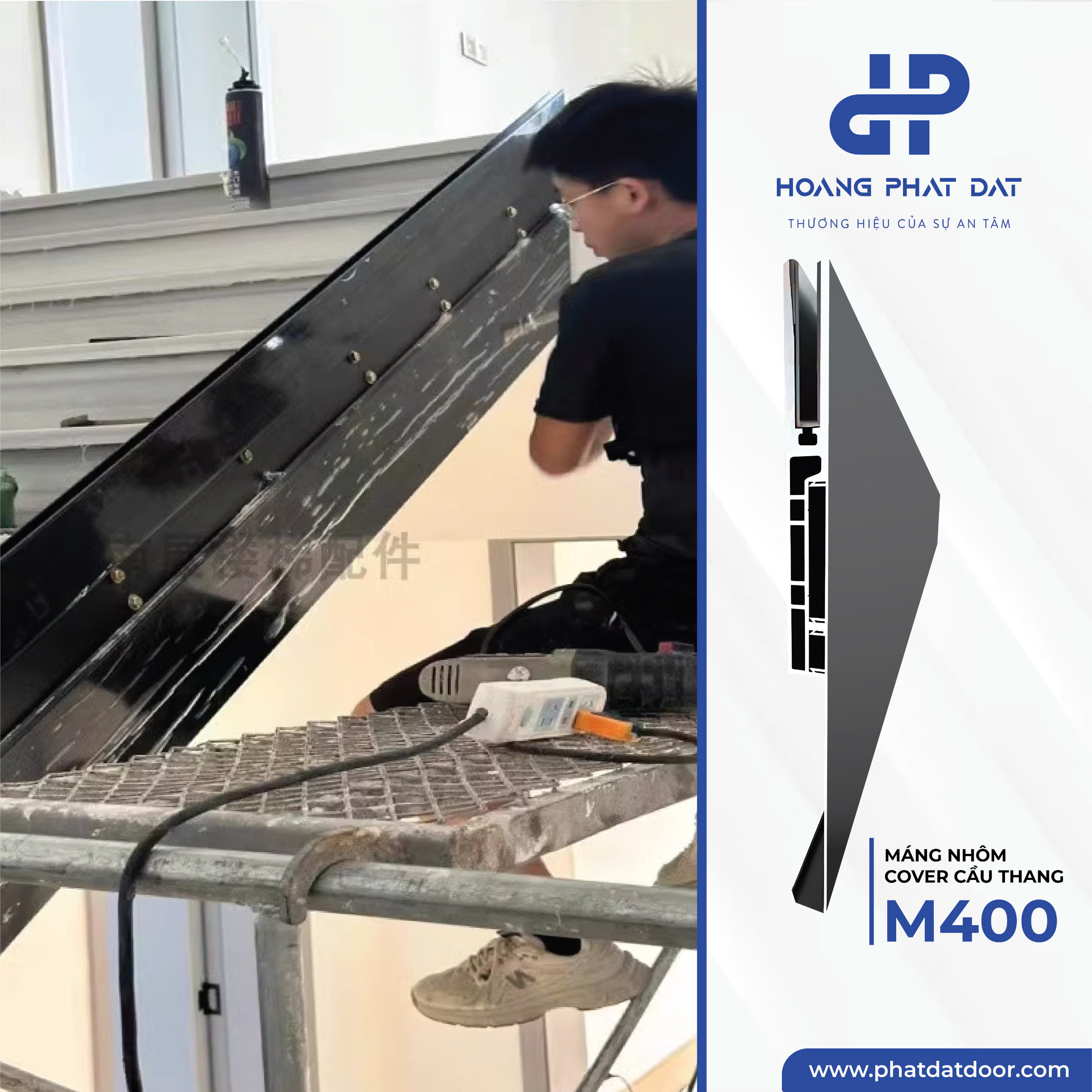 Máng Nhôm Cầu Thang Cover Xu Hướng Mới 2025