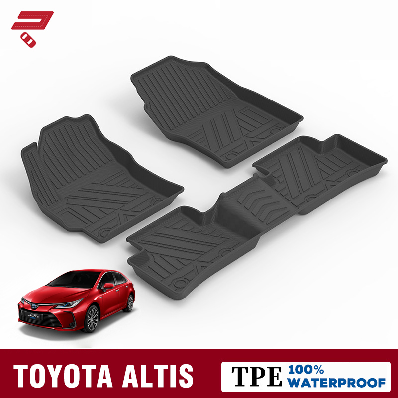 Thảm lót sàn cho Toyota Corolla Altis 2024 khuôn đúc TPE (RY0ALT)